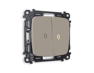 Комплект механизма 2-клавишного проходного выключателя Ambrella Volt Omega MO364030