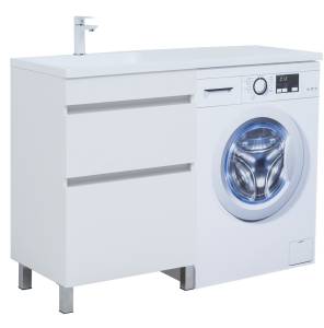 Тумба под раковину Aquanet Vega 58 329124 белый глянец