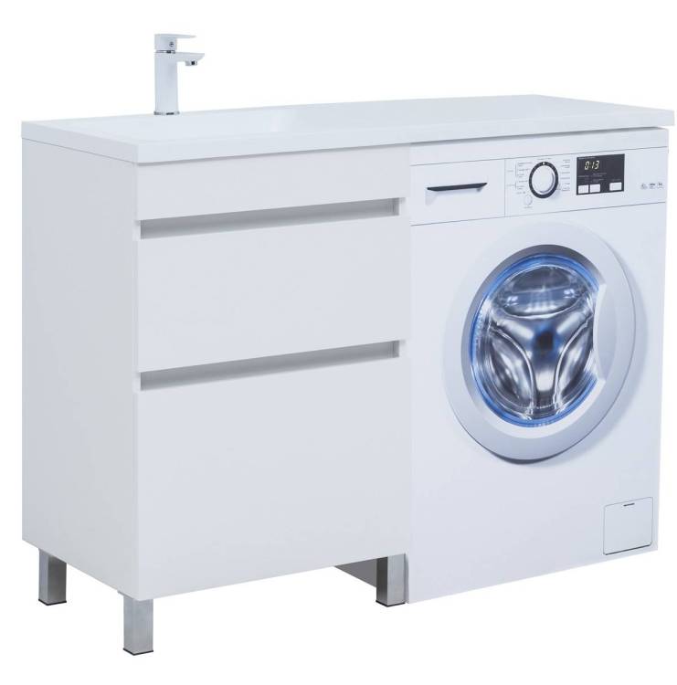 Тумба под раковину Aquanet Vega 58 329124 белый глянец