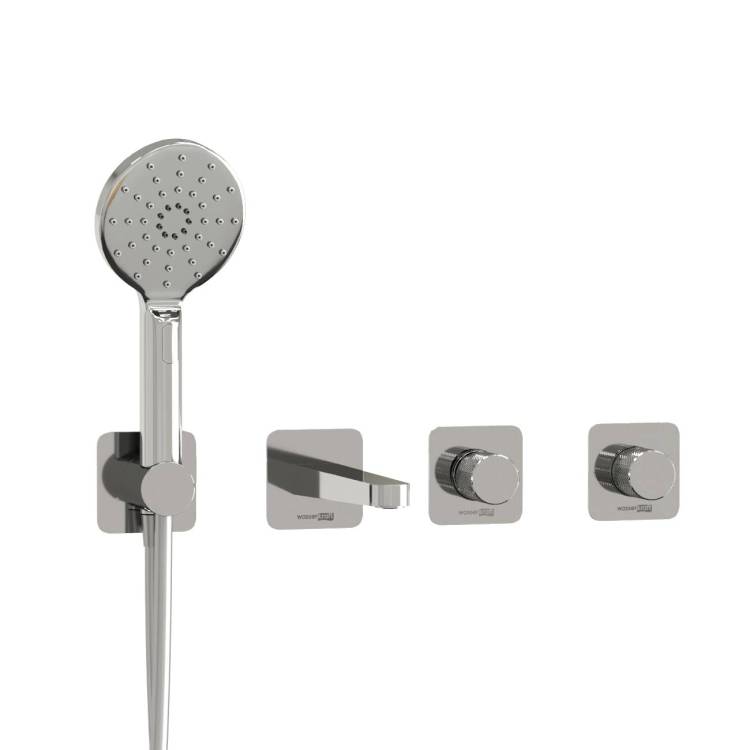 Душевой комплект Wasserkraft Mosel A4651.293.295.271.087.127 хром, встраиваемый, с изливом, с лейкой