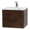 Тумба с раковиной Belbagno Etna ETNA-500-1C-SO-RW-P 49.6x39.2x40 Rovere Moro подвесная с одним выкатным ящиком фото 3
