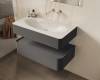 Тумба с раковиной Vincea Caprise 1000 1 выкатной ящик, серый матовый фото 3
