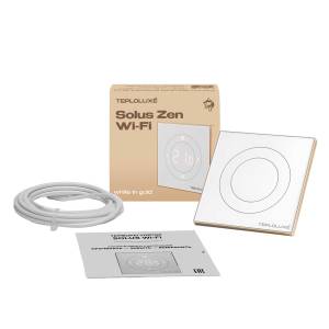 Терморегулятор электронный Теплолюкс Solus Zen Wi-Fi белый-золото
