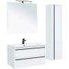 Тумба с раковиной Aquanet Lino 90 белый матовый фото 3