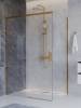 Душевой уголок Cezares PLANE-AH-1-130/80-C-BORO профиль брашированное золото, стекло прозрачное, 130x80x195 фото 4