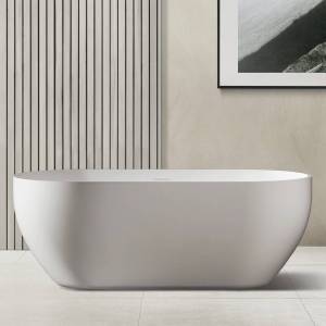 Ванна из искусственного камня Abber Stein AS9613-1.7 170x75 белая матовая