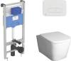 Комплект  Унитаз подвесной BelBagno Albano BB120CHR с крышкой + Система инсталляции Ideal Standard ProSys + Кнопка смыва Ideal Standard ProSys Oleas R0124AA хром