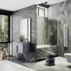 Шторка на ванну MaybahGlass MGV-601-1 поворотная, на монопетле, стекло бронза, профиль белый матовый, 1400x400 фото 2