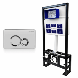 Система инсталляции для унитазов Bettoserb Sava Free Standing SFS40006463 клавиша смыва хром матовый, хром глянцевый