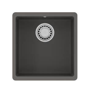 Кухонная мойка Lemark SINARA 400-U 9910065 подстольного монтажа из кварцгранита серый шелк