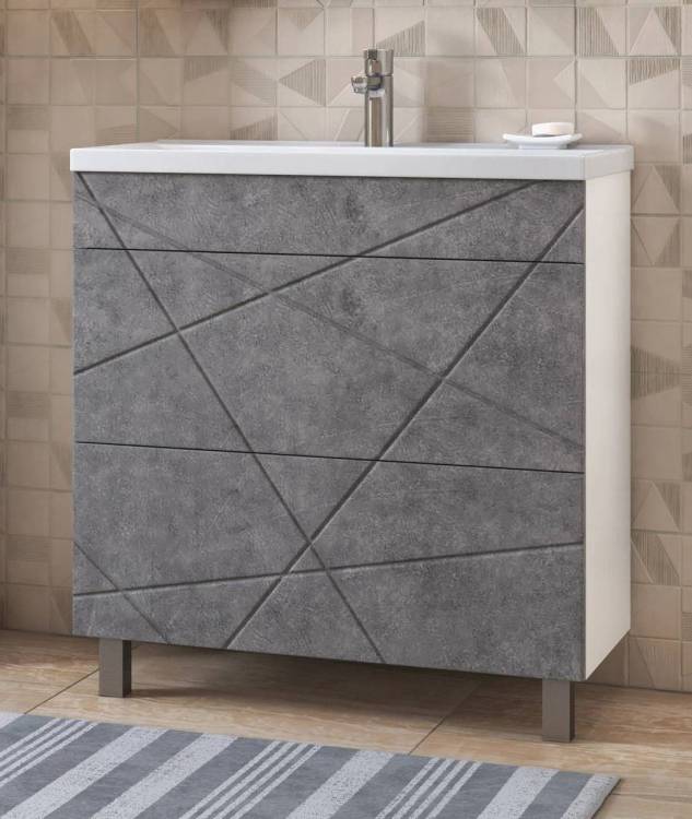 Тумба под раковину Vigo Geometry 800-0-2 tn.GEO.9696.80.2Y бетон, для раковины Neo