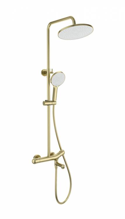 Душевая стойка Wonzon & Woghand WW-B3057-A-BG с термостатом, золото