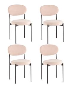 Набор из 4 стульев Stool Group Бриф DD AV 477-C05-K477NEW-9005-K X4 бежевый, велюр