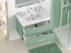 Тумба с раковиной Brevita Верде УТ000026830 зеленая, 80 см фото 6