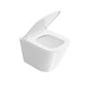 Унитаз подвесной Kerama Marazzi Cubo (Кубо) CU.T.wc.02 безободковый, с сиденьем микролифт, белый глянцевый фото 3