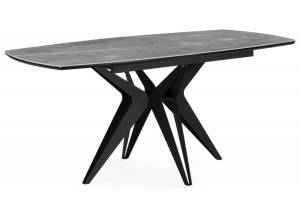 Стол Notta Риполь 625971 larka grey, черный 160(205)x89x75