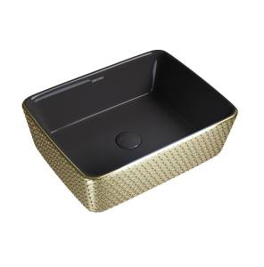Раковина Grossman Color GR-3016GBR золотой, черный внутри