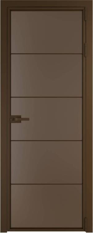 Межкомнатная дверь Profil Doors 5 AX цвет профиля Деорэ, стекло безопасное 6 мм монохром гляссе 600x2000