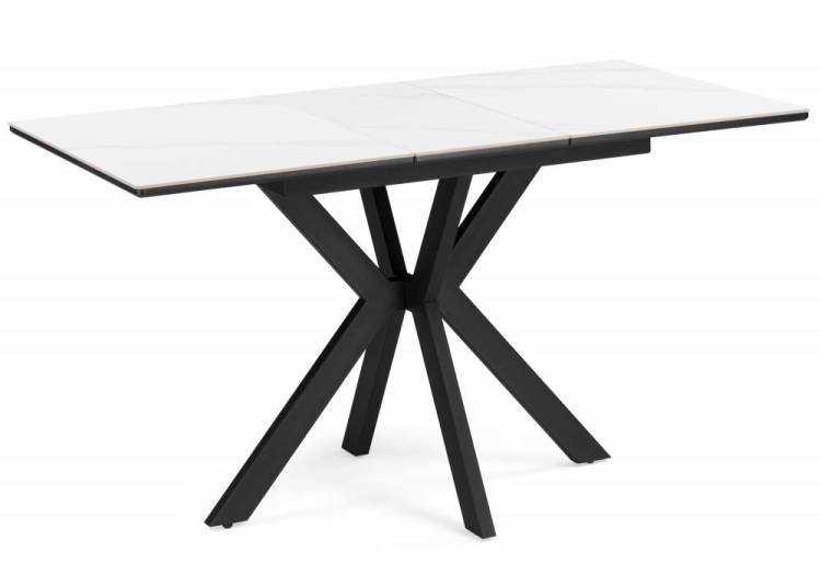 Кухонный стол Woodville Гардинг 676462 белый мрамор / черный