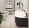 Акриловая ванна Cezares Slim WALL-180-80-60-NERO-SET фото 3