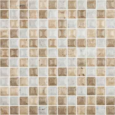 Мозаика Vidrepur Stones Mix Edna Stones Travertino (на сетке) 31.7x31.7