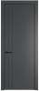 Межкомнатная дверь Profil Doors 12 PE полотно Графит, кромка алюминиевая с четырех сторон черная, алюминиевый молдинг 3мм 600x2000