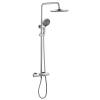 Душевая стойка Abber Thermostat AF8516L с термостатом и изливом, хром