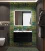 Тумба с раковиной BelBagno MARINO-CER-N-900-2C-SO-NL-P подвесная, Nero Lucido, 51.6x91x46 фото 4