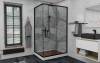 Душевой уголок AvaCan FB-140-SB90 профиль черный, стекло тонированное, 160x90x195 фото 3