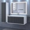 Тумба с раковиной Uperwood Next Premium 3930205170 подвесная, 1 ящик, белая, графит, 100 см фото 4