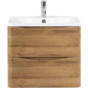 Тумба с раковиной Belbagno Acqua ACQUA-700-2C-SO-RR 70x45x50 Rovere Rustico подвесная с двумя выкатными ящиками