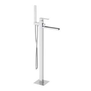Смеситель для ванны Remer Qubika Cascata QC08 хром, напольный