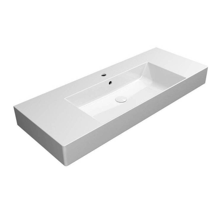 Раковина GSI Kube X 9452111 120 см, белая глянцевая