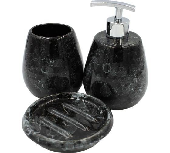 Набор аксессуаров для ванны Bath Plus Pietra W-CE2242AA-SET3 черный