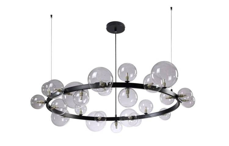 Люстра Crystal Lux Agata Sp24 V2 Black/Transparente