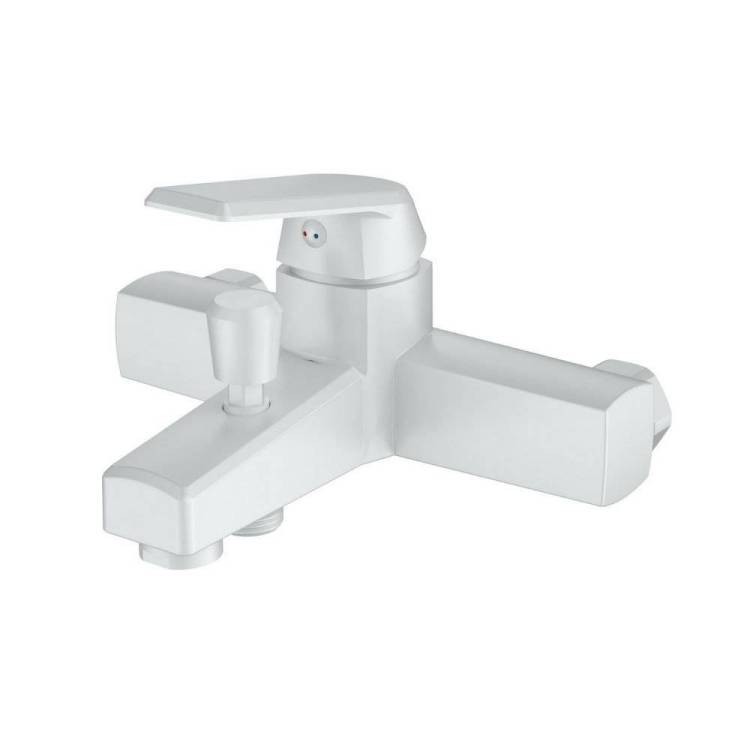 Смеситель для ванны OneLife P02-100W,белый