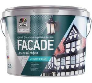 Краска фасадная акриловая суперпрочная Dufa Premium Facade глубокоматовая база 3 2.5 л