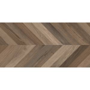 Керамогранит Laparet Wood Latina Brown Chevron M Коричневый Матовый Карвинг 60x120