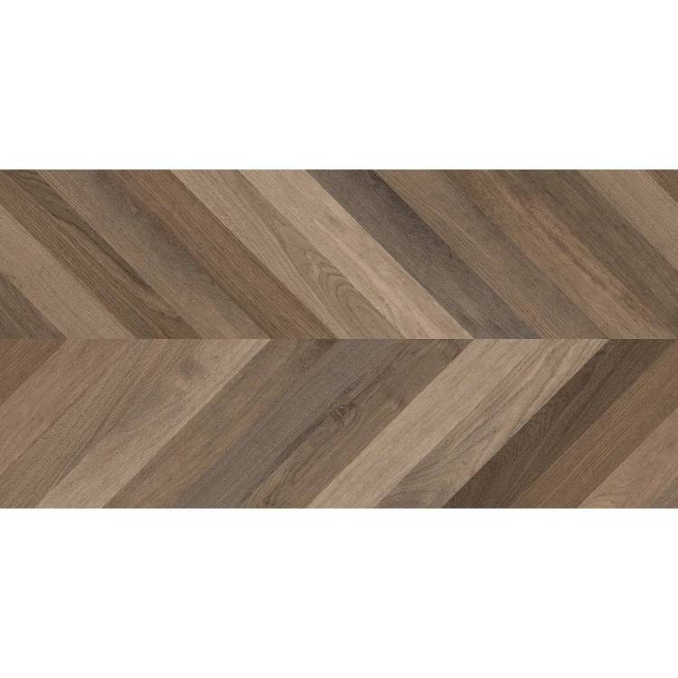 Керамогранит Laparet Wood Latina Brown Chevron M Коричневый Матовый Карвинг 60x120