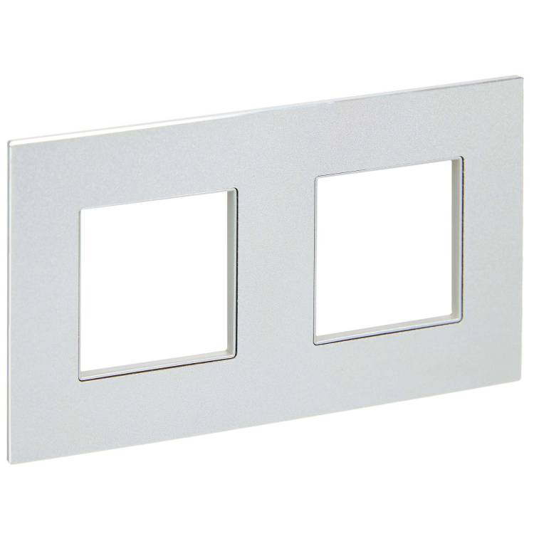 Рамка 2-постовая IEK Skandy SK-M22-M-K23 серебряный