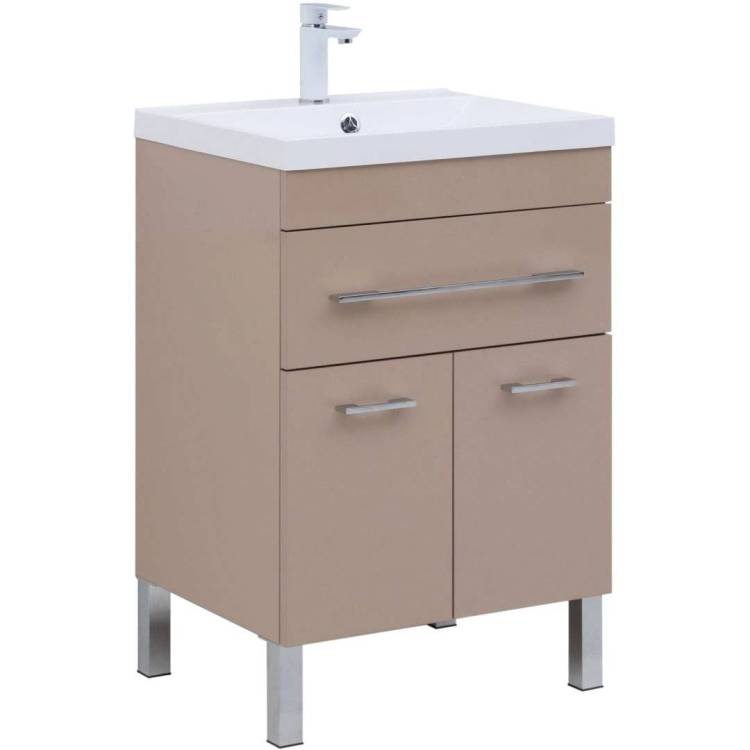 Тумба с раковиной Aquanet Верона 00304534 60 капучино, 1 ящик, 2 дверцы