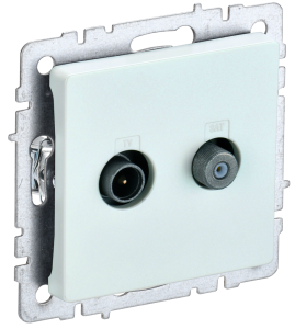 ТВ-розетка TV+SAT IEK Brite BR-AF20-O-K36 жемчуг