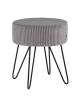 Пуф Stool Group Спейси vd-spacy-cl-steel светло-серый, велюр рельефный