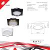 Встраиваемый светильник Reluce Technical 53005-9.0-001LD GX53 BK+GD фото 2