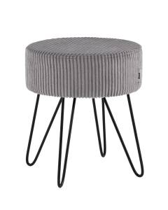 Пуф Stool Group Спейси vd-spacy-cl-steel светло-серый, велюр рельефный