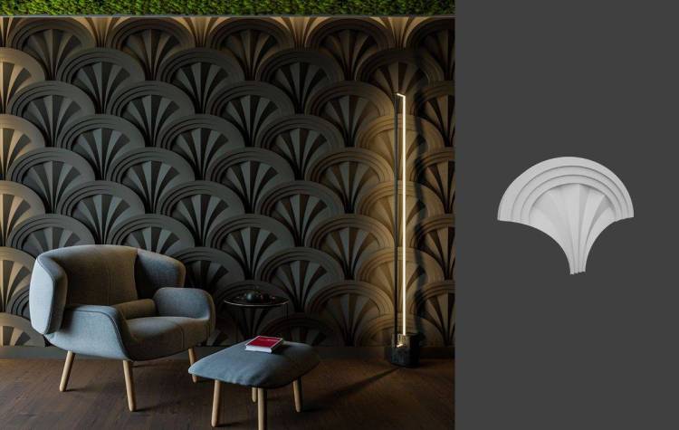 Гипсовая панель Deco Line Design Line Palm 80x7x60