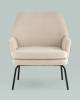 Кресло Stool Group Харви QH-8312K 263-10+b XC309-8 бежевая рогожка, с серой экокожей фото 4