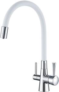 Смеситель для кухни Lemark Comfort LM3075C-White с гибким изливом