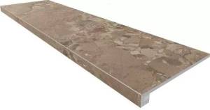 Ступень Ametis by Estima Oceanmist 69392 Set/Steptrade/OM03_NS/33x120/Riser/OM03_NS/14,5x120 неполированный 33x120+ Подступенок (14.5x120))