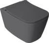 Унитаз подвесной Isvea VEA Cubo 10VA02001SV-2C безободковый, сиденье с микролифтом, антрацит матовый
